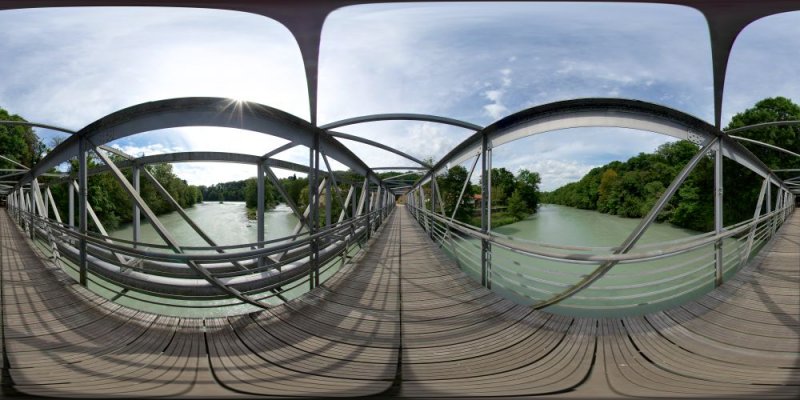 Footbridge on River Arve