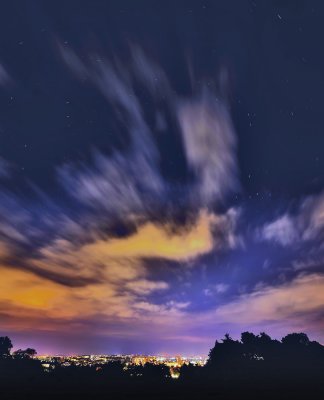 Night sky over Geneva