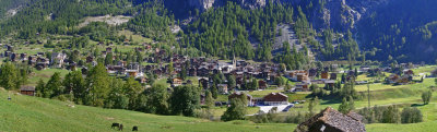 View of Evolene, canton of Valais, Switzerland