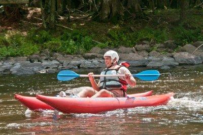 Rubber Rafts on Peshtigo River, Wisconsin