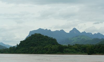 On the Mekong, Approcahing the Sacred Caves at Pak Ou, Where the rivers Mekong and Ou Converge
