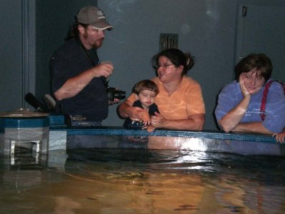 Jack T, Jack D, and Dawn at the petting tank