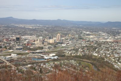 View of Roanoke from Mill Mountain Park