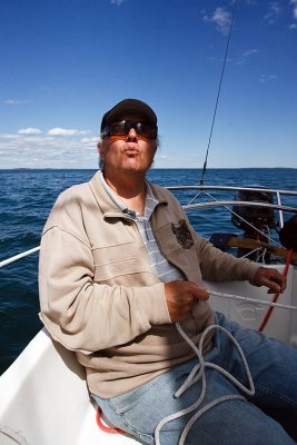 first trip out thru Little Letete to see whales