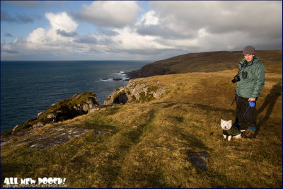 a gleam of light on the cliffs at Stoer