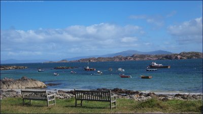 Iona: view from Baile Mor across to Mull
