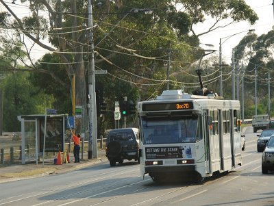 Poster Man and Tram