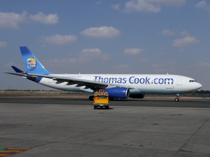 1353 2nd December 08 Thomas Cook at Sharjah Airport.jpg