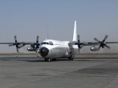 1424 13th October 08 Kuwait Air Force Hercules C-130 at Sharjah Airpor.jpg