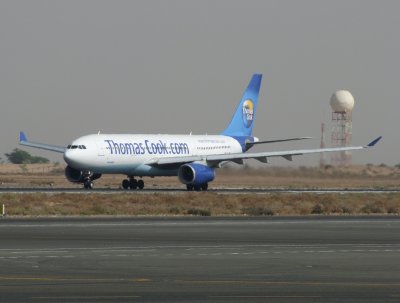 1331 18th November 08 Thomas Cook Take Off Roll at Sharjah Airport.jpg