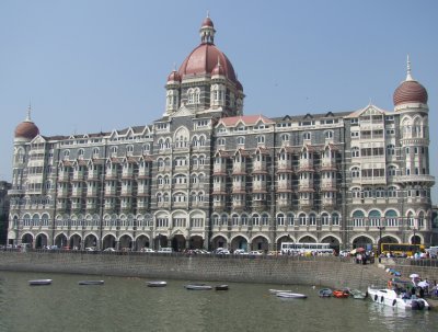 Arriving at Taj Mahal Hotel Mumbai.jpg