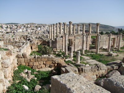 Church of Saint Theodore with Amman backdrop Jerash Jordan.jpg
