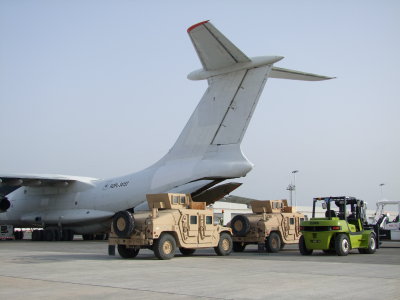 0750 30th March 09 IL76 Military Cargo at Sharjah Airport