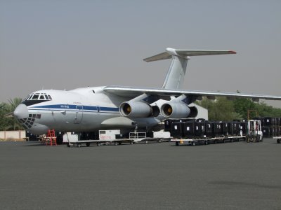 1556 25th June 09 IL76 loading at Sharjah Airport