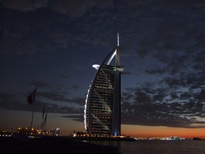 Burg Al Arab Dusk Dubai.JPG