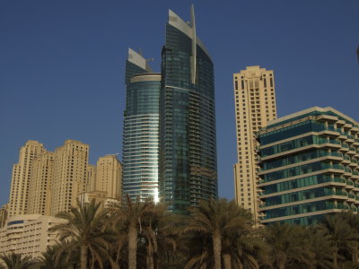 Dubai Hilton and Jumeirah Beach Residences.JPG