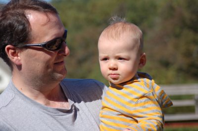 Liam checking out the farm