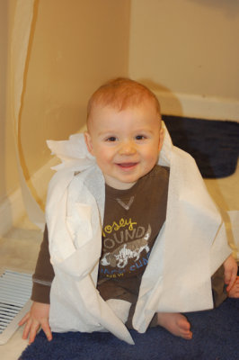Liam found the toilet paper