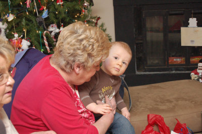Liam hanging out with Grandma