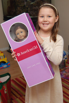 Reagan and her new American Girl