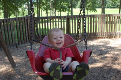 He loves to swing!