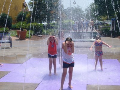 Sprinklers at Broadway at the Beach