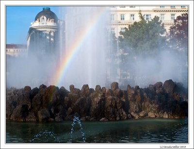 Rainbow at a Fountain