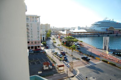 The port area in Old San Juan.  Taken from our hotel balcony.