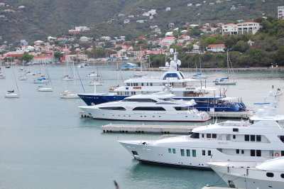 Some of the yachts in St. Thomas
