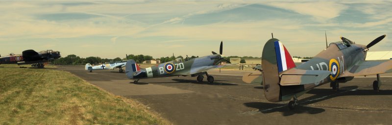 Warbirds .Lancaster Messerschmitt Spitfire Hurricane.Biggin Hill.jpg