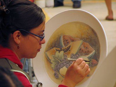 Artist at Work, Santa Rosa Majolica Pottery Factory