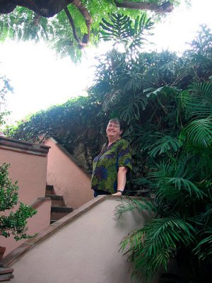 Carolyn Chase at the Hotel Villa Jacaranda 