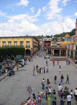 View of the Jardin (Plaza) at San Miguel de Allende