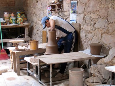 Ceramicist at Work, Santa Rosa Majolica Pottery Factory