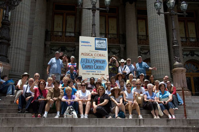 The Group on the Steps of Teatro Juarez