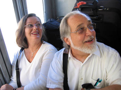 Ann and David on the Bus