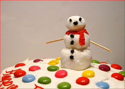 Christmas birthday cake