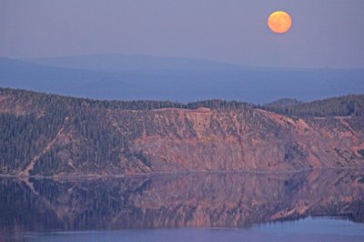 Moon Rising at Crater Lake