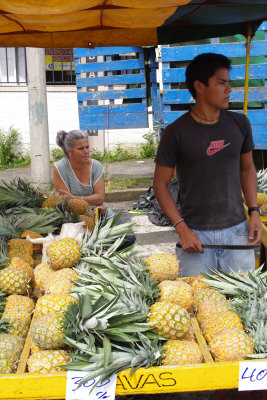 Pineapple Vendor at Saturday Morning Farmer's Market, Rohrmoser