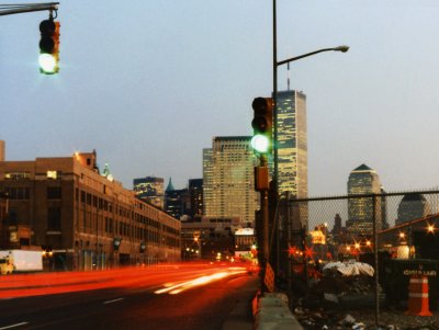 West Side Highway and World Trade Center twin Towers - Summer 1991
