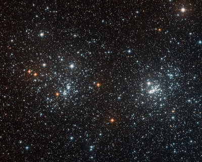 Double Cluster in Perseus (DSS Red & Blue Plates)