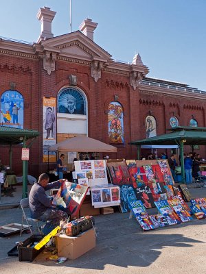 Eastern Market Bldg & an Artist