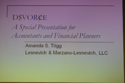 September 25, 2012: Financial Planning - Guiding Your Clients Through Divorce
