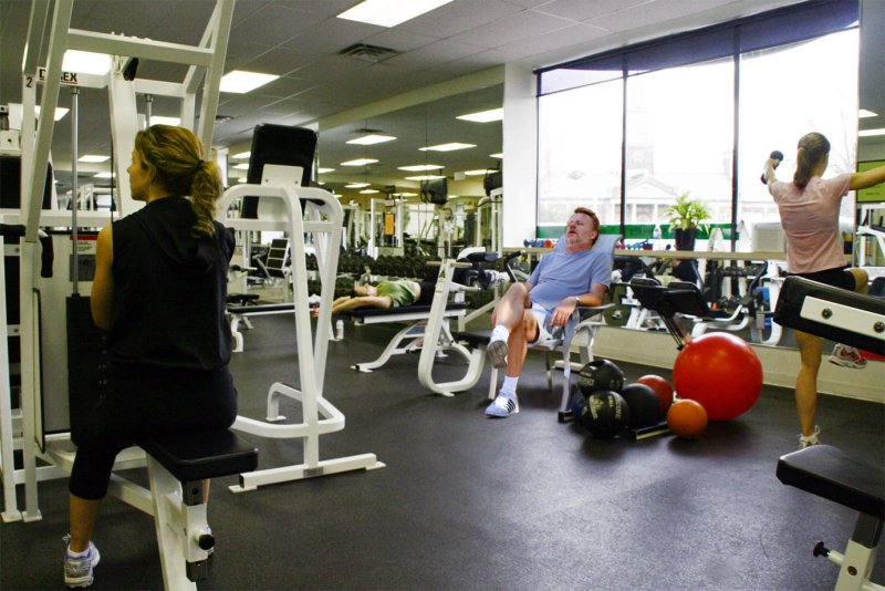at the gym