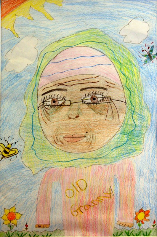 student self portrait called Me, When I'm Old