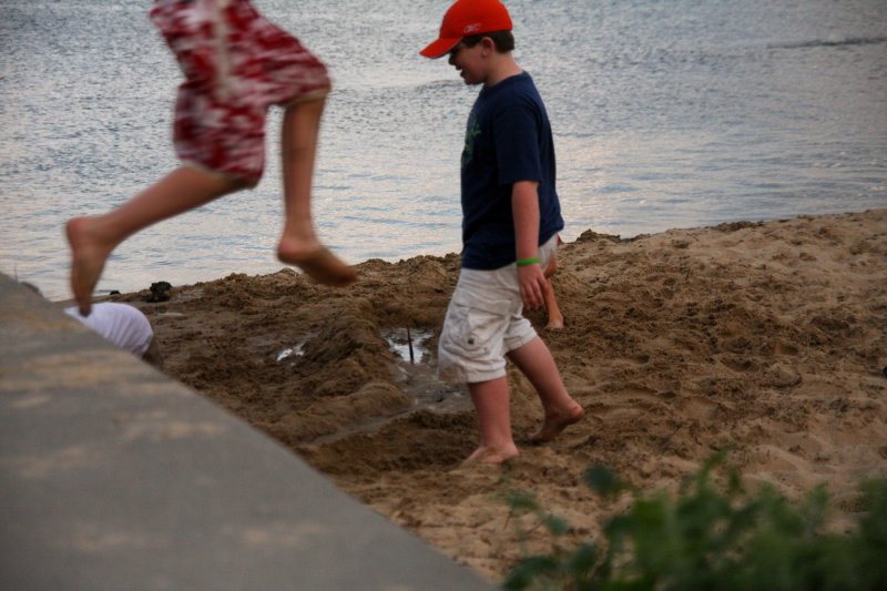 taking a flying leap
