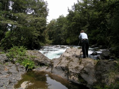 shooting the rapids along the Rio Trancura
