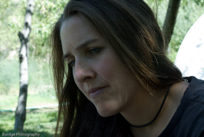 My Wife when camping