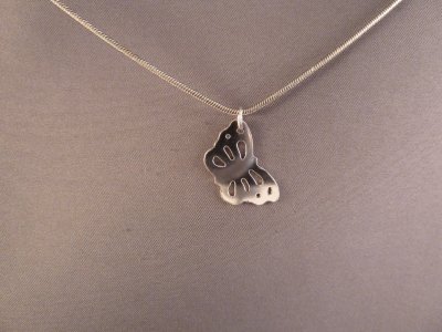 Small sterling silver butterfly.