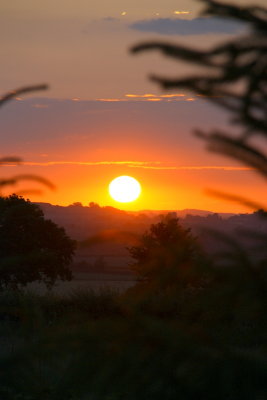 Sunset over the Quantock Hills